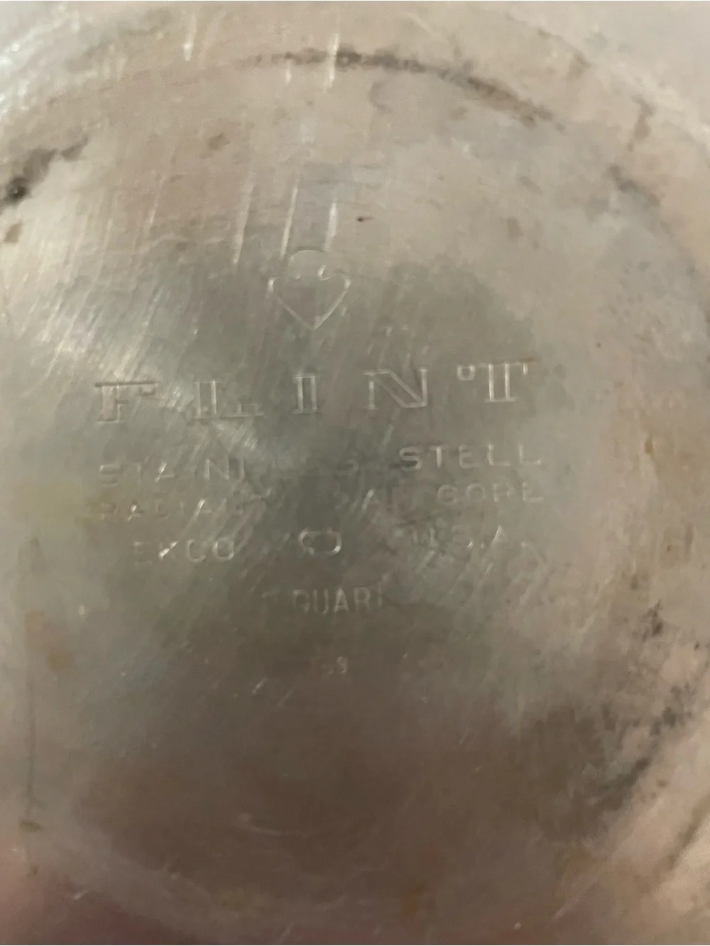 Flint EKCO  Stainless Steel Radiant Heat Core 2 Quart Saucepan& Lid  USA